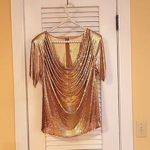 Davis and Whiting, liquid gold, Top.Size Med. Worn once.